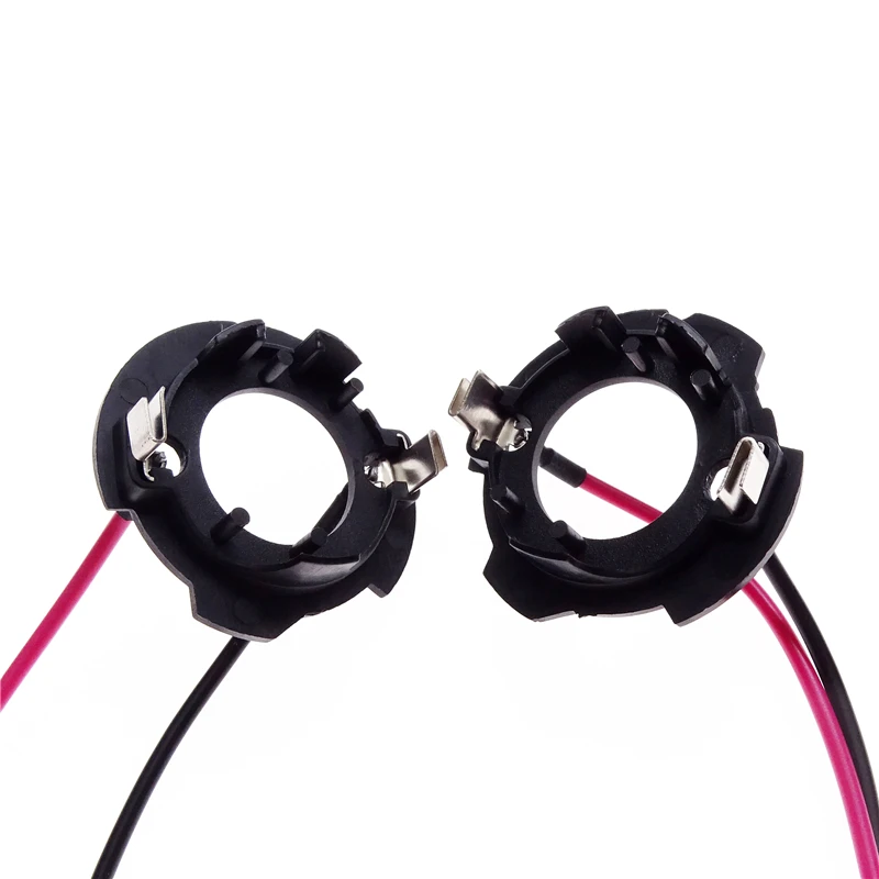 H7 LED Headlight Adapter Holder – Conversion Kit For VW, 2-Pack With Pigtail Wires