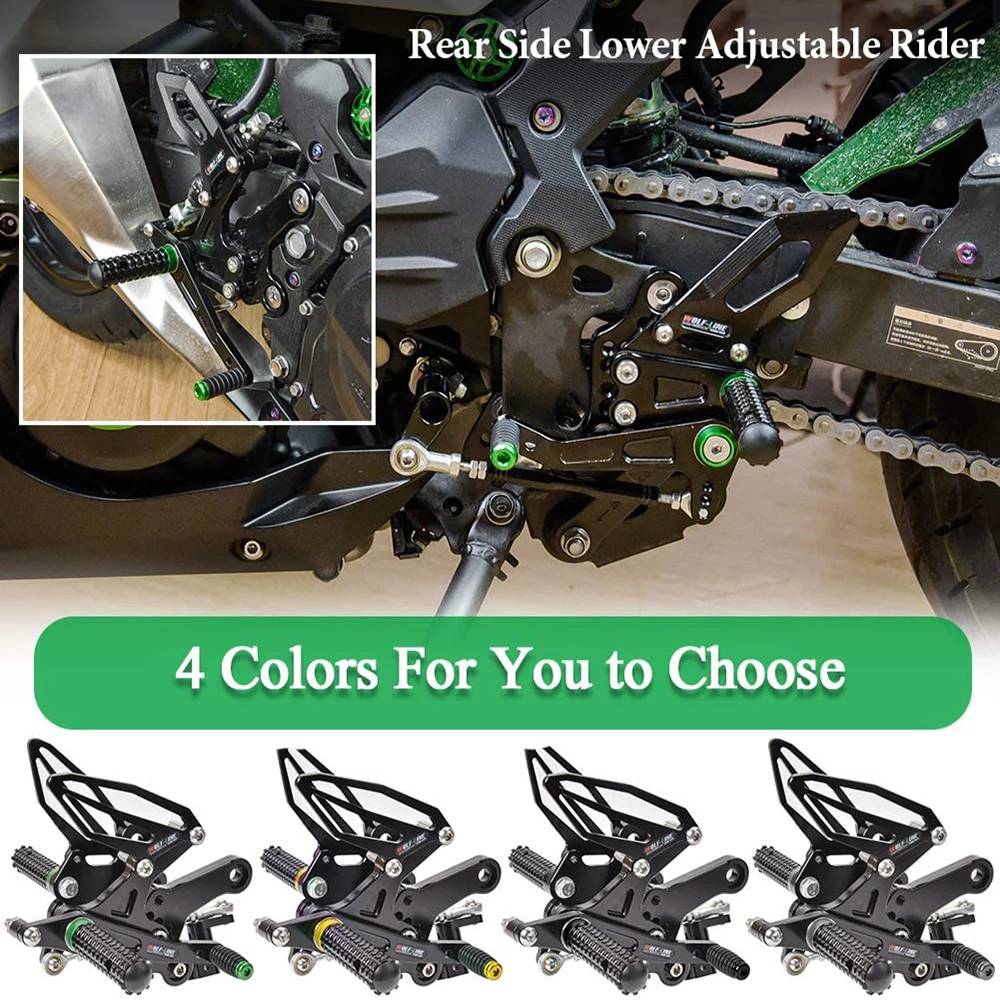 

For Kawasaki NINJA400 NINJA250 Ninja 400 250 2018-2023 Adjustable Rearsets Footrest Foot Pegs Rear Set Z400 Motorcycle Parts