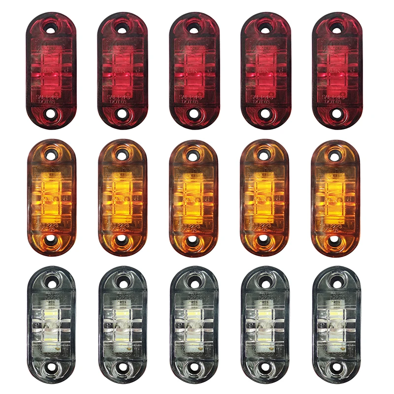 

4pcs 12v 24v Led Side Marker Lights for Trailer Trucks Caravan Side Clearance Marker Light Lamp Led Lorry Amber Red White 10-30V