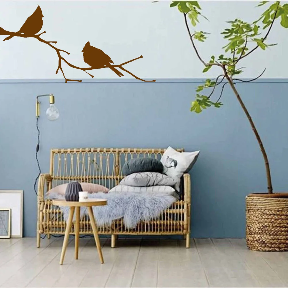 Cardinals on a Branch Vinyl Wall Decal Nature Stickers State Bird Home Decoration Accessories For Living Room Book Room C323