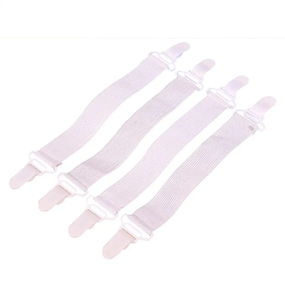 4 Pcs Non-slip Elastic Band Bed Sheet Mattress Cover Blankets Home Grippers Holder Fasteners Clip DIY Sewing Bedroom Supplies