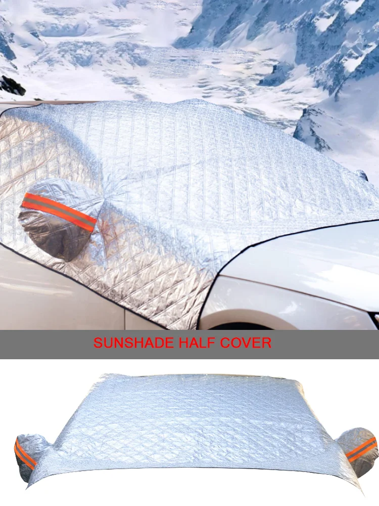 

Universal Car Windshield Mirror Reflective Bar Cover Sun Shade Protector Winter Snow Ice Rain Dust Frost Guard Aluminium Film