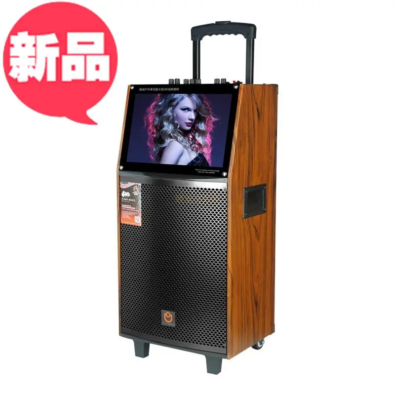 

Video player speaker Stage Dancing Audio trolley outdoor speaker with touch screen