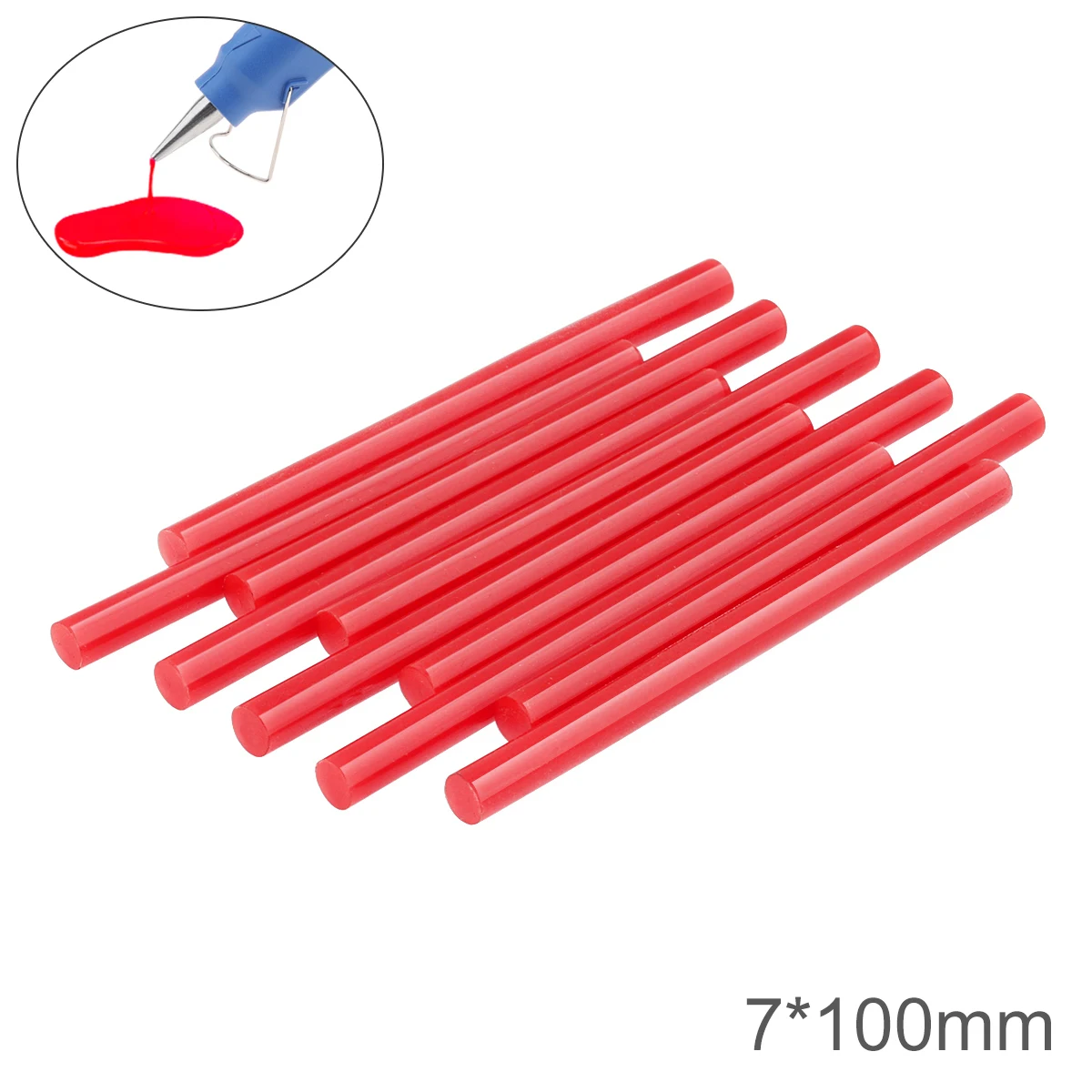 5pcs/10pcs/15pcs/20pcs set 7mmx100mm Hot Melt Gun Glue Sticks Gun Adhesive DIY Tools for Repair Alloy Accessories 4 Colors