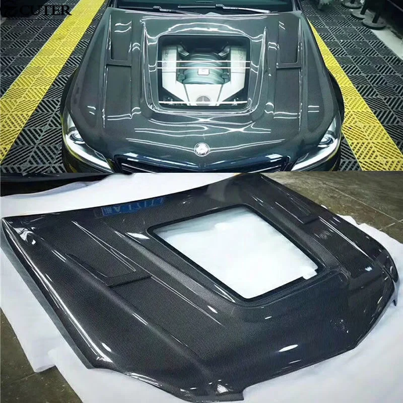 

W204 C63 Coupe Sedan Transparent Carbon Fiber Fiber Engine Hoods Auto Car Bonnet for Mercedes Benz W204 C63 Coupe 11-14