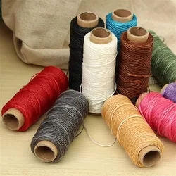 150D(1mm) 30m/roll Cotton Cord String Strap Hand Stitching Thread Waxed Thread for Leather Handicraft Tool Material Accessories