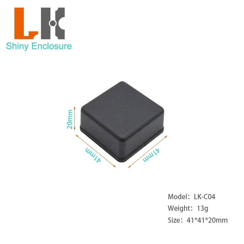 LK-C04 Portable Electronic Enclosure Plastic Security Distribution Control Box Device Housing 41x41x20mm