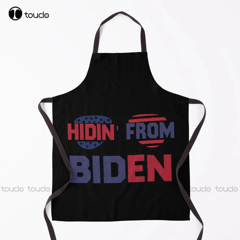 Hidin' From Biden Hiding Presidential Election Anti Joe Biden Apron Pottery Apron Garden Kitchen Household Cleaning Custom Apron