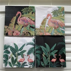 Decoupage table paper napkins elegant tissue vintage towel flower Flamingo bird birthday wedding party home beautiful decor 20