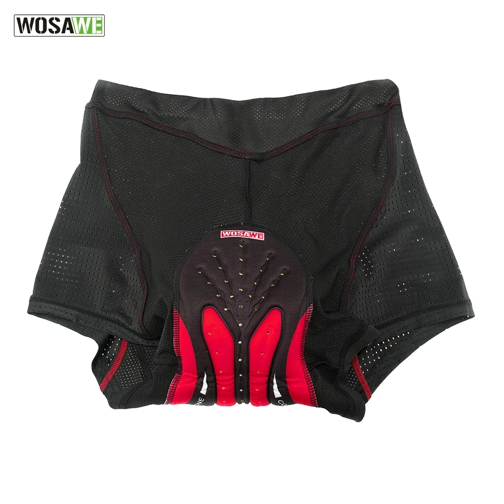 WOSAWE Upgrade Cycling Shorts Men Cycling Underwear Pro 5D Gel Pad Shockproof Padded Underpant Bicycle Shorts Bike Underwear