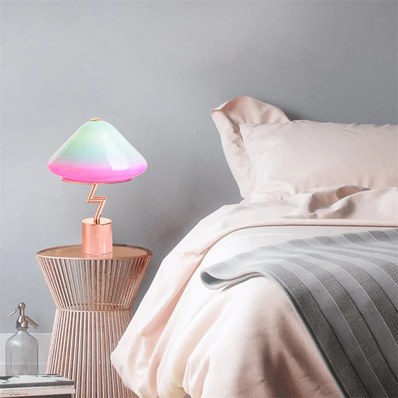 AOSONG Modern Lamp Table Romantic Design E27 Colorful Creative Desk Light Home LED Decorative For Foyer Living Room Bedroom