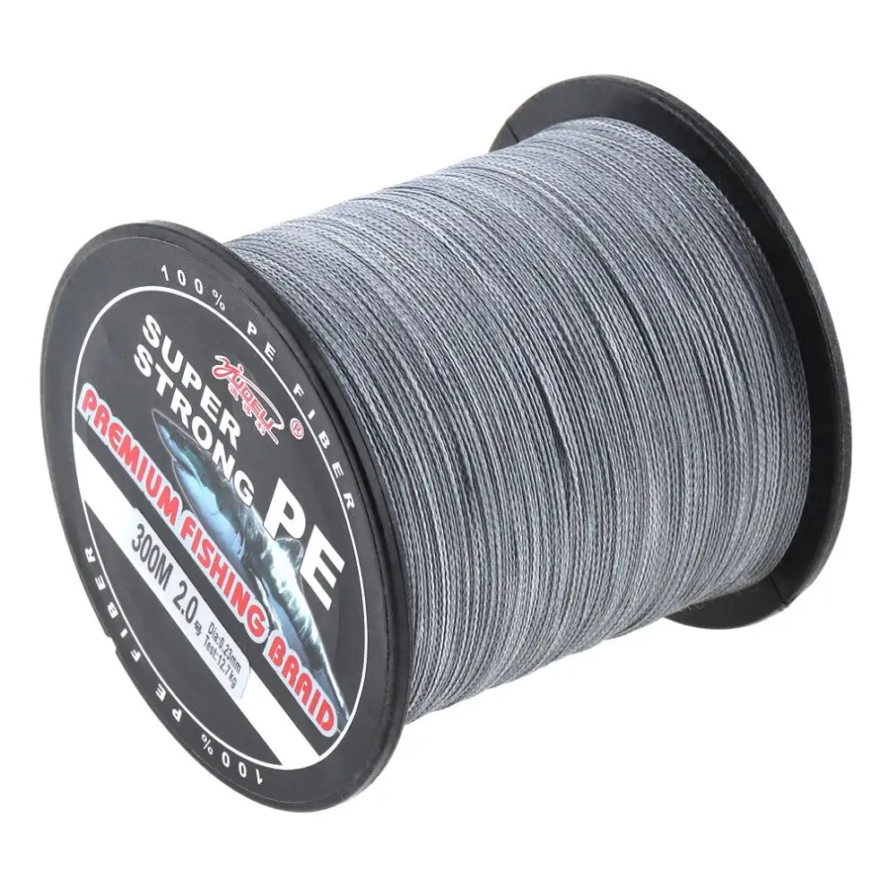 300M Fishing Line  330Yards Gray PE Braided Fishing Line 4 Strands 18 28 40 50 70 80 90LB Multifilament Fishing Line