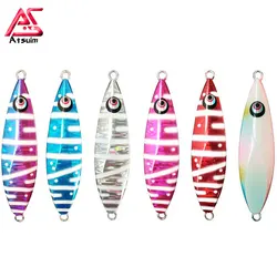 AS Slow Metal Jigging Lure Glow 150g200g260g Fish Falling Jigs Saltwater Fishing Pitch Pesca Angler Hard Bait Tackle