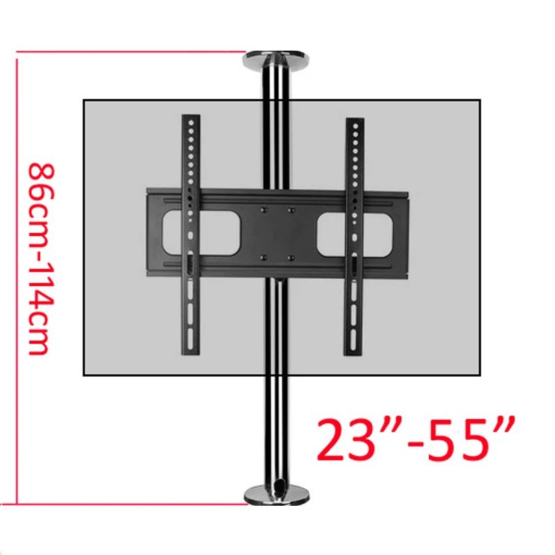 

DL-A10S-86 NEW 23"-55" stainless steel LCD TV stand mounts bracket in Partition wall 360 rotate height adjust 110cm 86cm 114cm