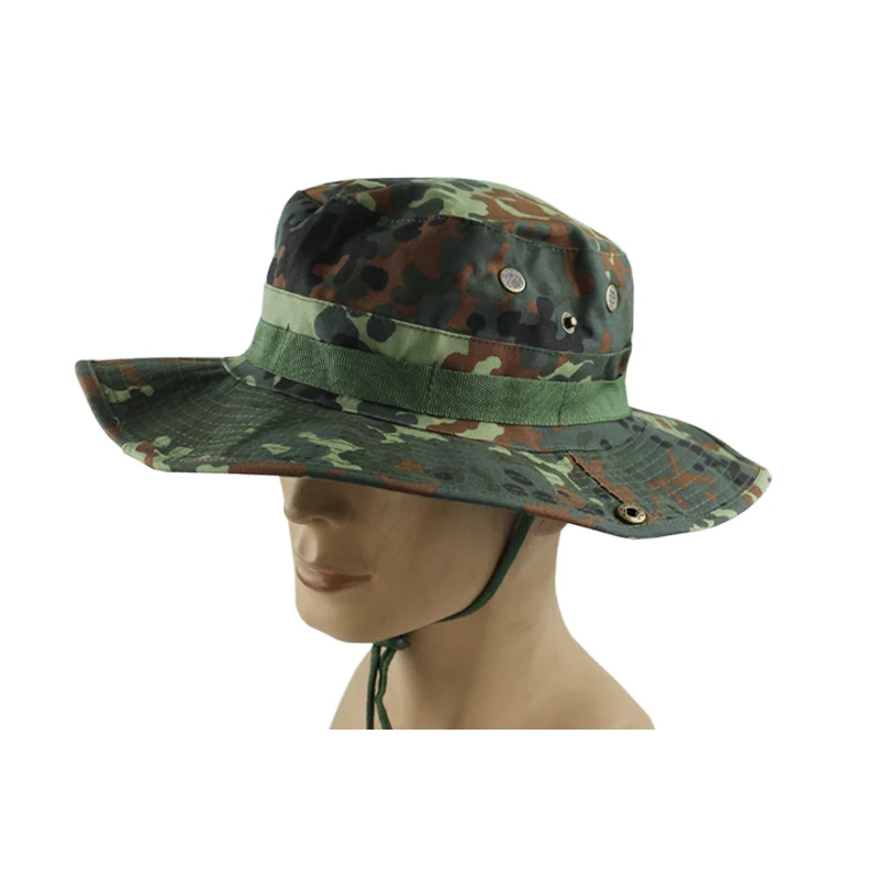 VULPO Outdoor Sports Camouflage Hat Tactical Bonnie Hat Hunting Hat Round-Brimmed Sun Hat Outdoor Camping Cap