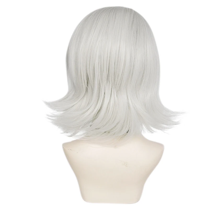 Danganronpa Kimura Seiko วิกผมสั้นคอสเพลย์ Dangan Ronpa สังเคราะห์ทนความร้อนผมผู้หญิง Wigs + หมวกวิกผม