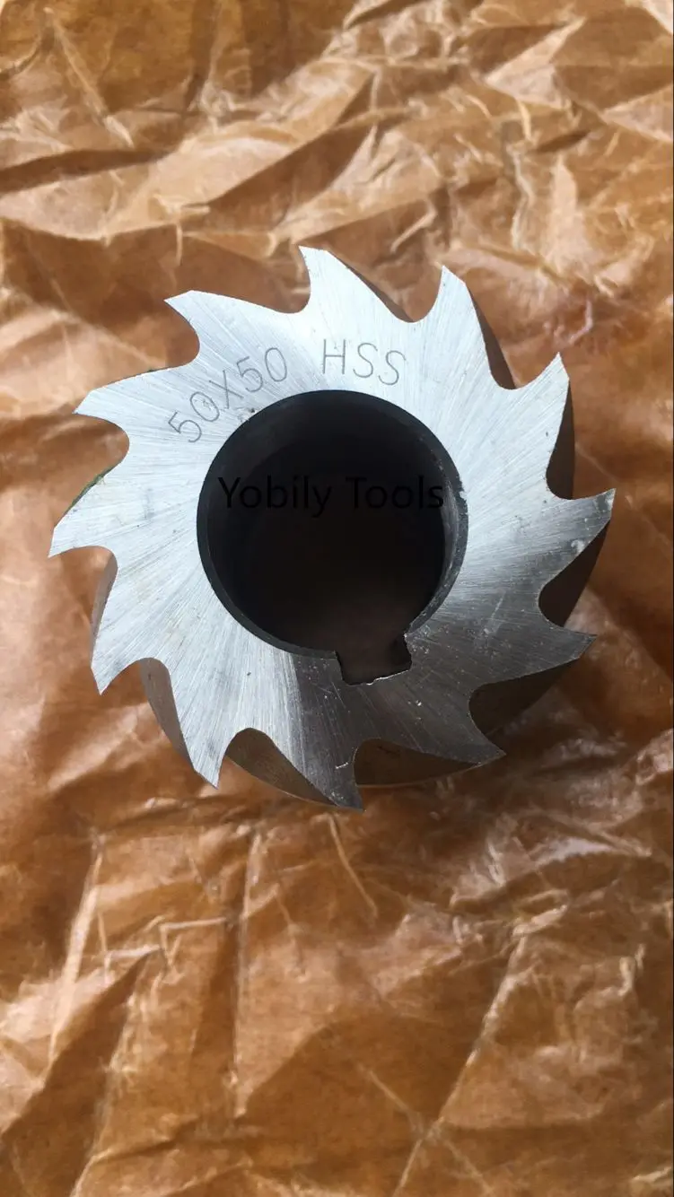 High-speed steel spiral cylindrical milling cutter Straight tooth hobbing milling cutter 40 50 63 80 100mm