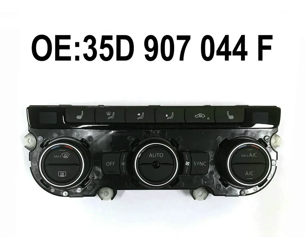 Nowy panel sterowania klimatyzacją AC Ogrzewanie siedzenia do Passata B7 CC Tiguan Golf 6 35D 907 044 35D 907044 ABCDEF