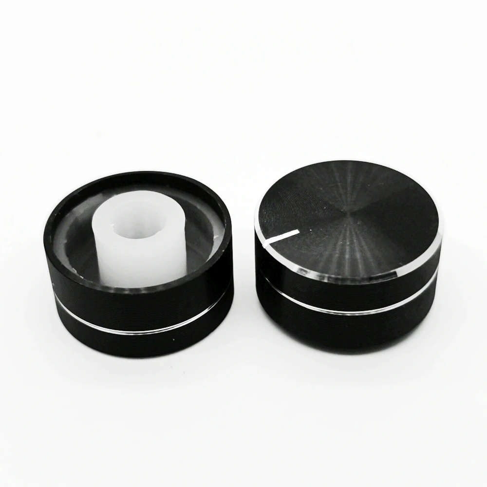 21*10mm 6mm Shaft Hole Aluminum Alloy Potentiometer Control Knob Volume Audio Encoder Knob cap 21X10mm (dh)