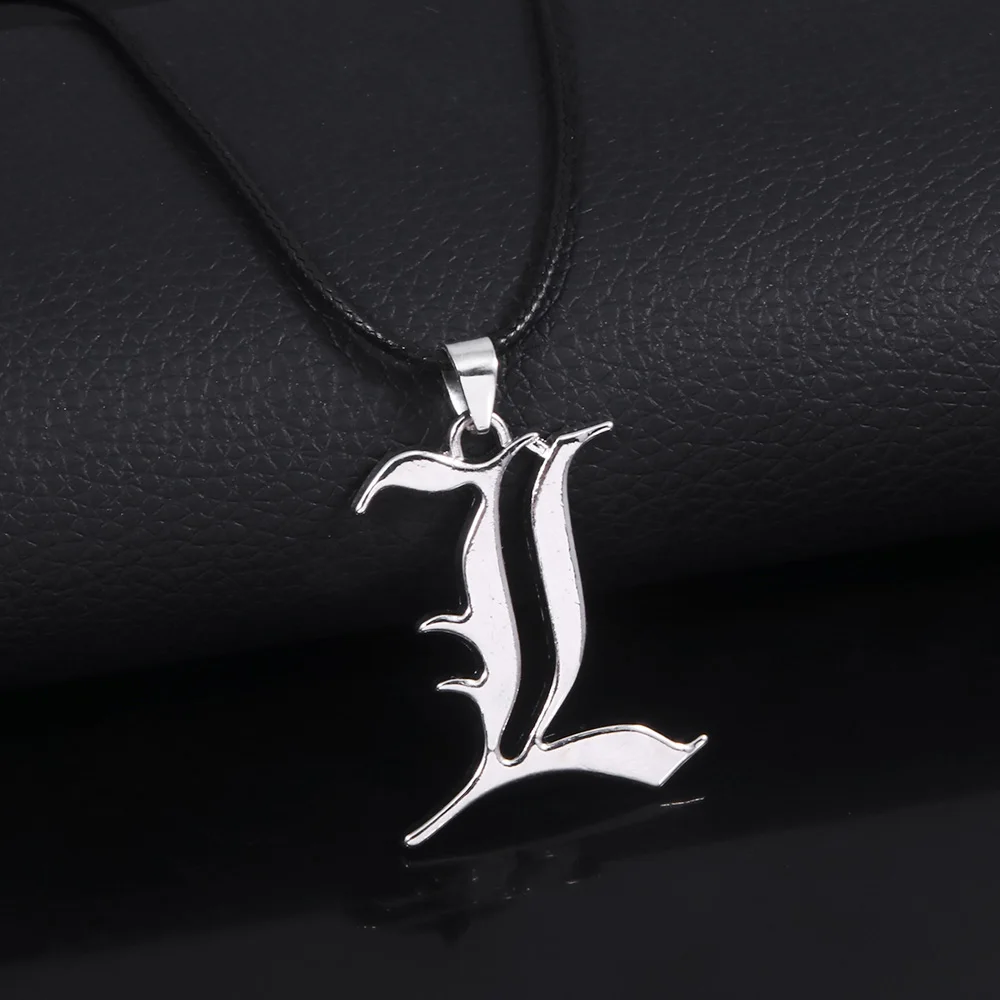 Anime Death Note Double L Yagami Necklace Lawliet Kira Yagami Light Ryuk Pendant Necklace for Women Men Cospaly Jewelry