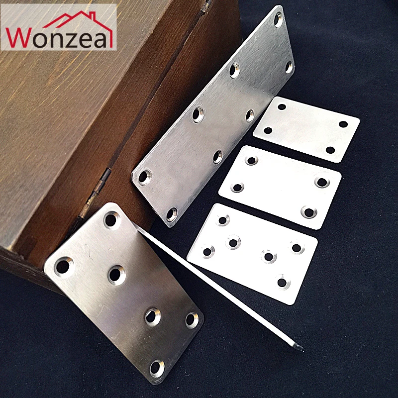 

Stainless Steel Straight Strip Plane Corner Bracket Angle Corner Connector Code Furniture Hardware 180 degree