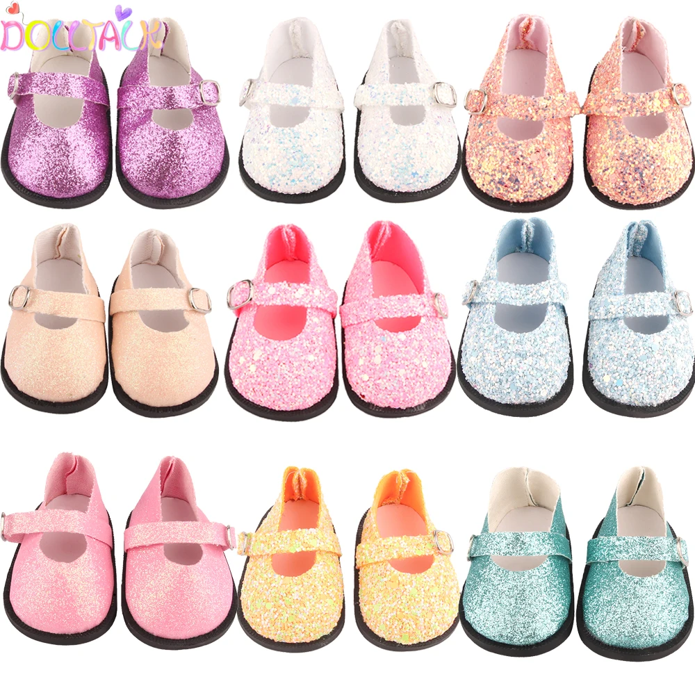 14 Styles Chaussures en Toile pour Poupée Américaine de 43 cm 18 Pouces Accessoires de Vêtements Jouet pour Fille de Notre Génération