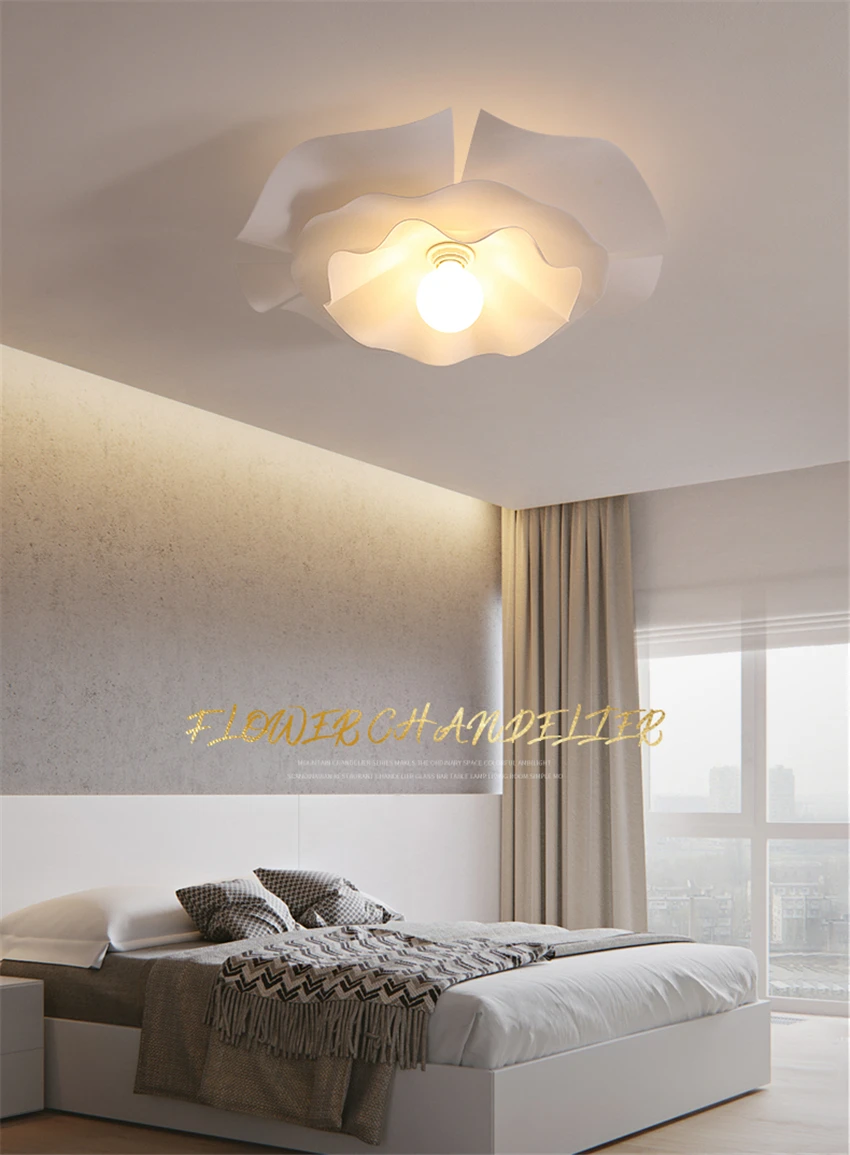 

Simple Modern Bedroom Ceiling Lights Porch Corridor White Flowers Lighting Study Room Children's Room Living Room Ceiling Lamps