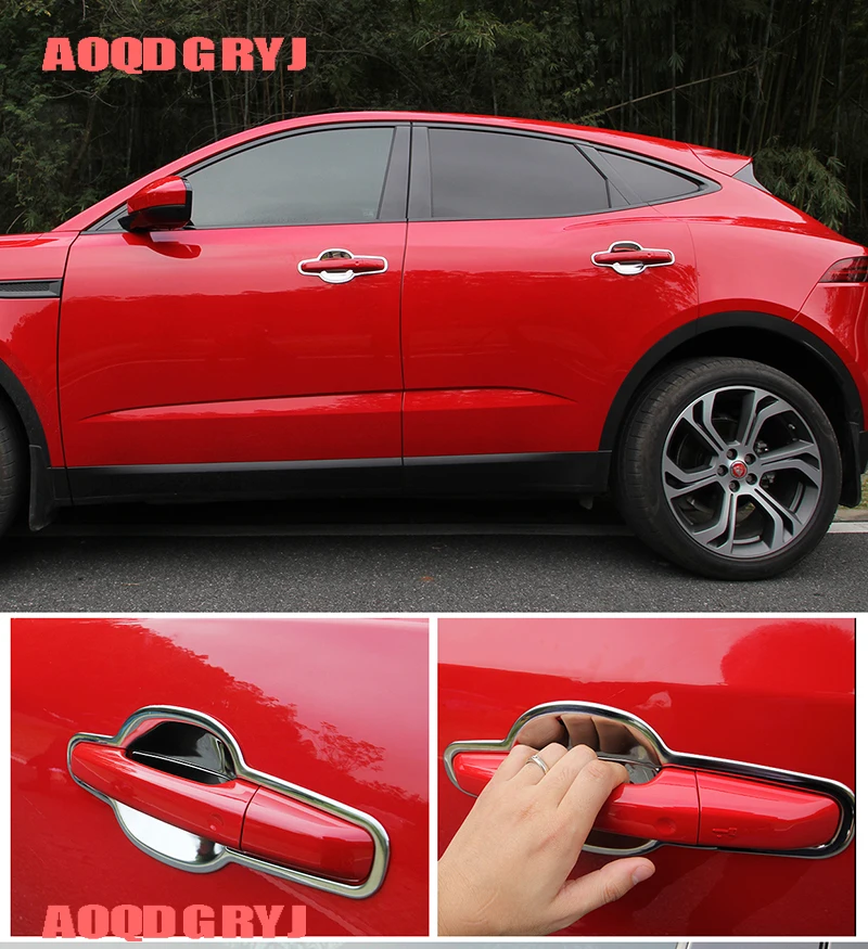 Car Styling 8pcs for Jaguar E-PACE 2018-2020 Stainless Car Door Bowl Trim Cover Protection Cap