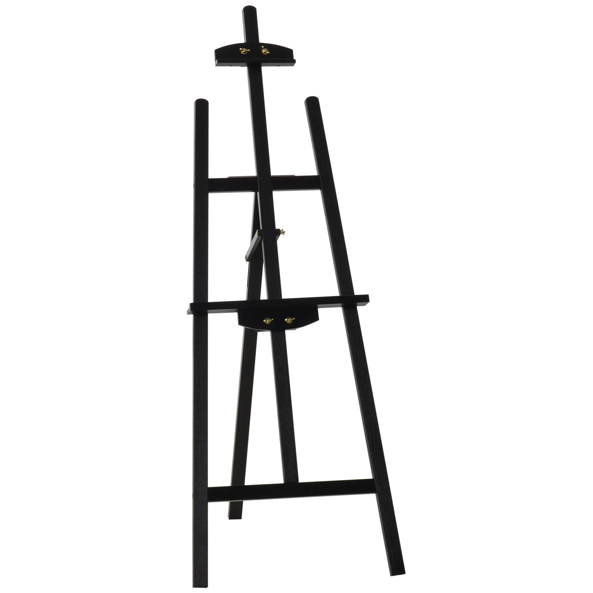 HOMCOM Wooden Painting easel Drawing Etrestle Studio Tilt 90 ° with Stand Tripod 51,5x71,5x134,5 cm Black