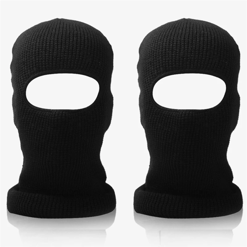 

Unisex Winter Knitted One Hole Ski Mask Balaclava Beanies Hat Cycling Windproof Helmet Lining Full Face Cap Neck Warmer