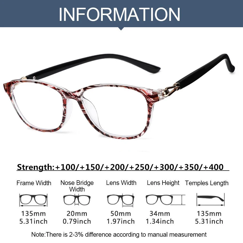 Fashion Round Printed Big Size Eyeglasses Women Men Reading Glasses Magnifier Diopter Presbyopic Reading Glasses +1.0~4.0