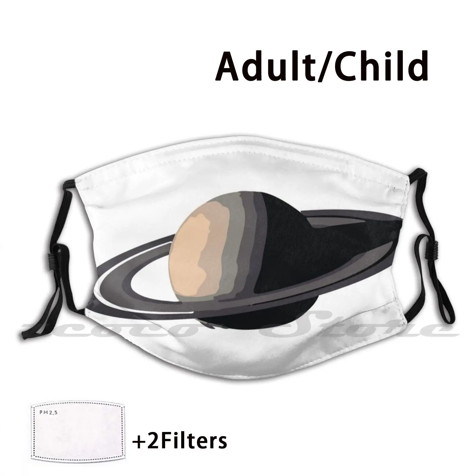 Jupiter Custom Pattern Washable Filter Pm2.5 Adult Kids Mask Jupiter Planet Water Air Green Blue Ground Ocean Space Milky Way