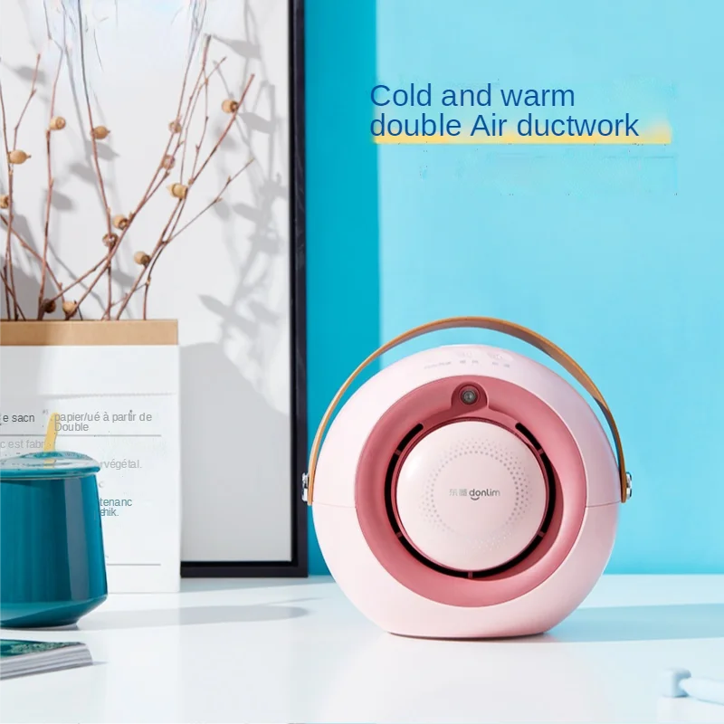 Miniventilador de calefacción eléctrico portátil para oficina, humidificador de refrigeración y calefacción, integración multifuncional