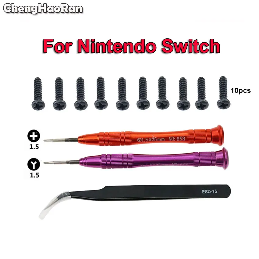 ChengHaoRan Repair Hand Tools Kit Cross Y Screwdriver for Nintend Switch NS Joy-Con Controller Tri Wing Phillips Screw Driver