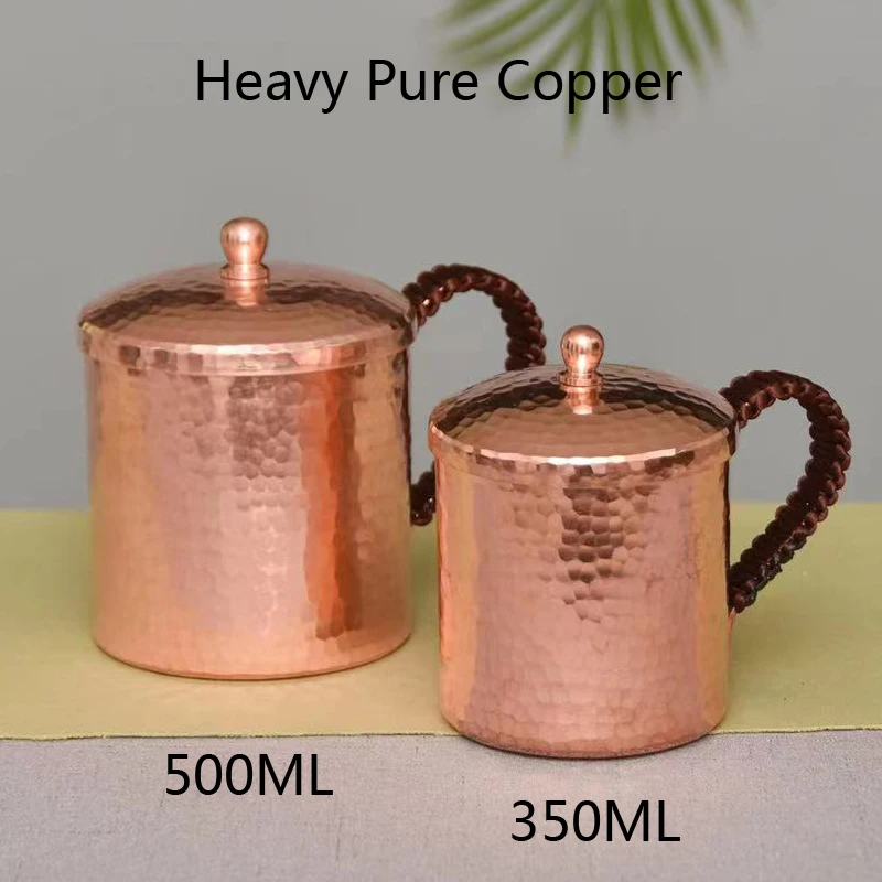 Moscow Mule Mug Hammered Cups, Heavy Pure Copper, Rose Gold, 100% Handcrafted, Pure Solid Copper Mugs, Premium Quality