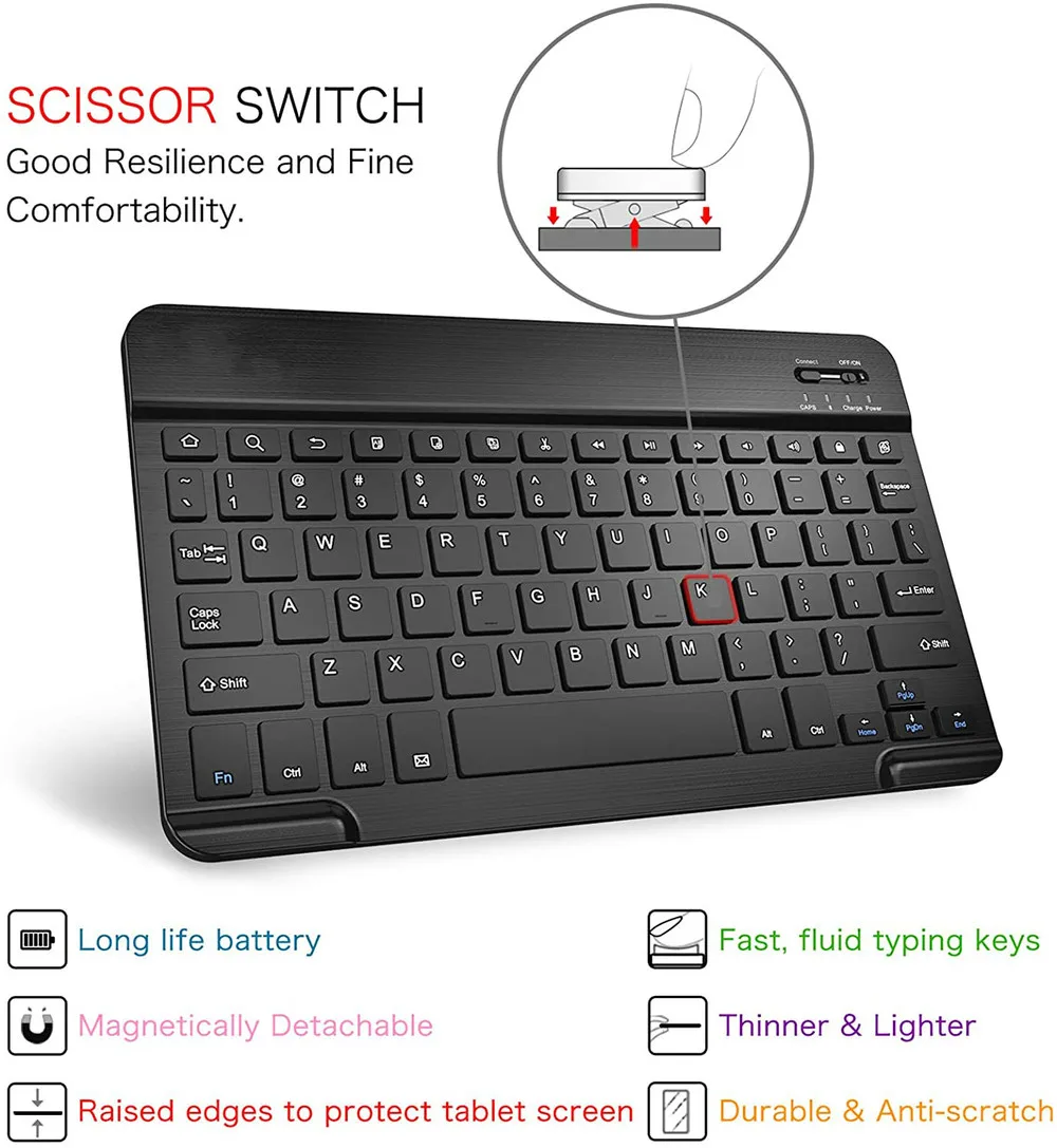 Imagem -06 - Tab um 10.1 Russo Teclado Espanhol para Samsung Tab um 10.12023 Sm-t510 T515 Case com Teclado sem Fio para Samsung T510 Capa