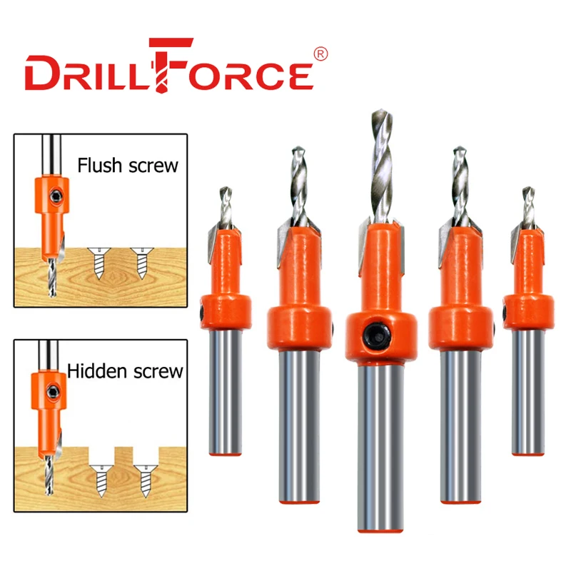 

Набор сверл Drillforce, комплект из быстрорежущей стали для деревообработки, насадки для экстрактора салата, хвостовик 8 мм 10 мм