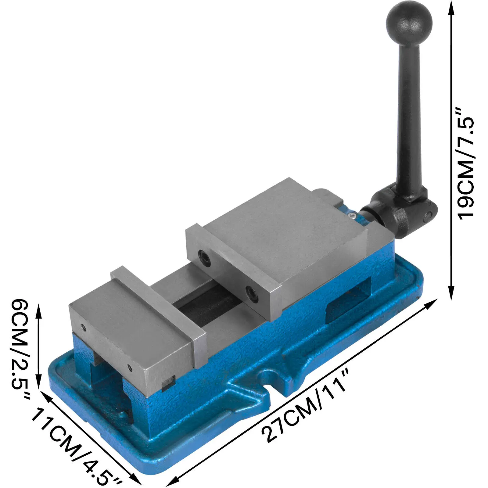 VEVOR Milling Vise 3 Inch,Mill Vise Ductile Iron Precision Lock Down Vise Heavy Duty Milling Machine Vise