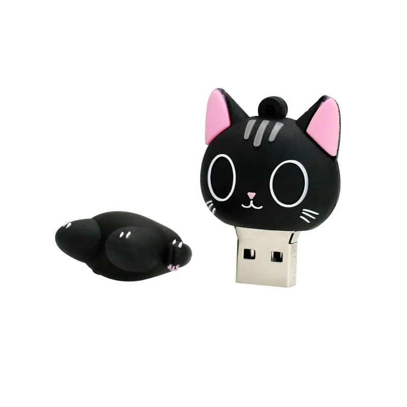 Usb флеш-накопитель с рисунком кота из мультфильма Usb Flash Drive Cle 4GB/8GB/16GB/32GB/64GB 128GB 256GB USB 2,0 флеш-накопитель Usb флеш-накопитель u-диск подарок
