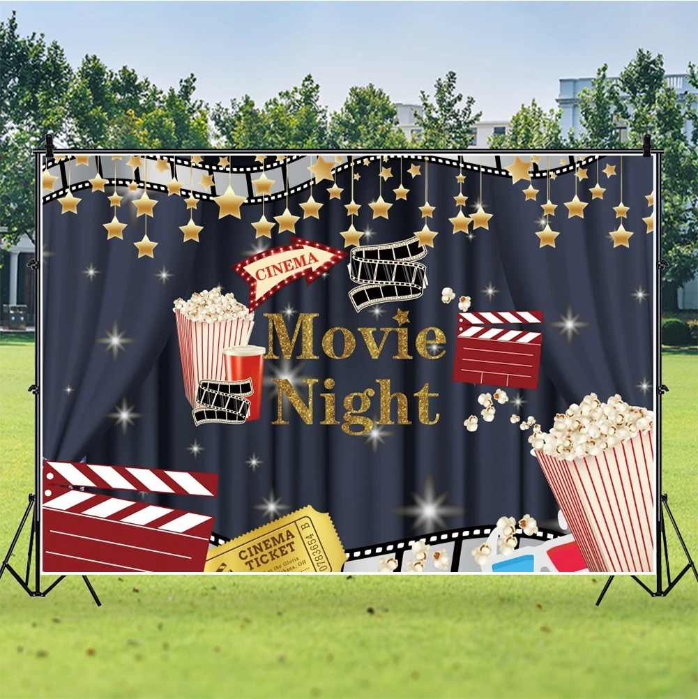 Laeacco فيلم ليلة صور خلفية الفشار شرب الشريط ديكور غرفة عيد ميلاد مخصص التصوير خلفية الصورة لاستوديو الصور