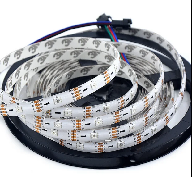 APA102 taśmy 30/60/144 leds/pikseli SK9822 inteligentna dioda led pasek pikseli danych i CLCK oddzielnie DC5V IP30/IP65/IP67