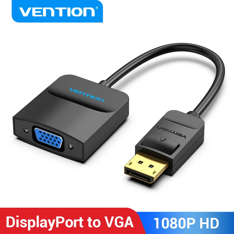 Vention DisplayPort Adapter 1080P DP to VGA Adapter DP Male to VGA Female Converter for Projector Monitor DP to VGA Adapter