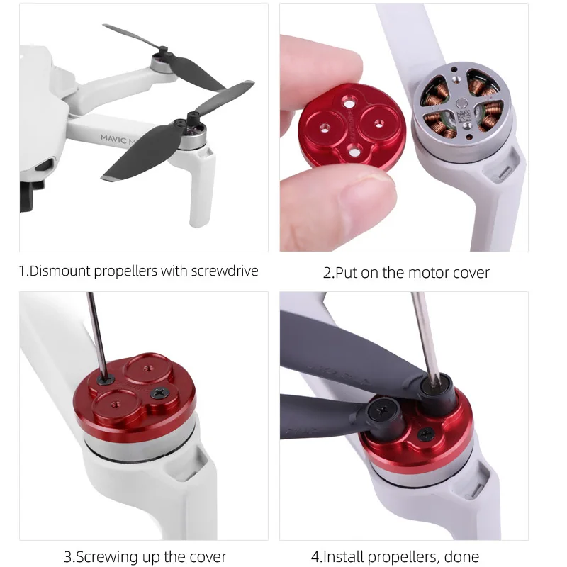 Motor Covers Scratch-proof Propellers Protective Aluminum Alloy Motor Cover For DJI Mavic Mini 2/MINI SE Drone Accessories