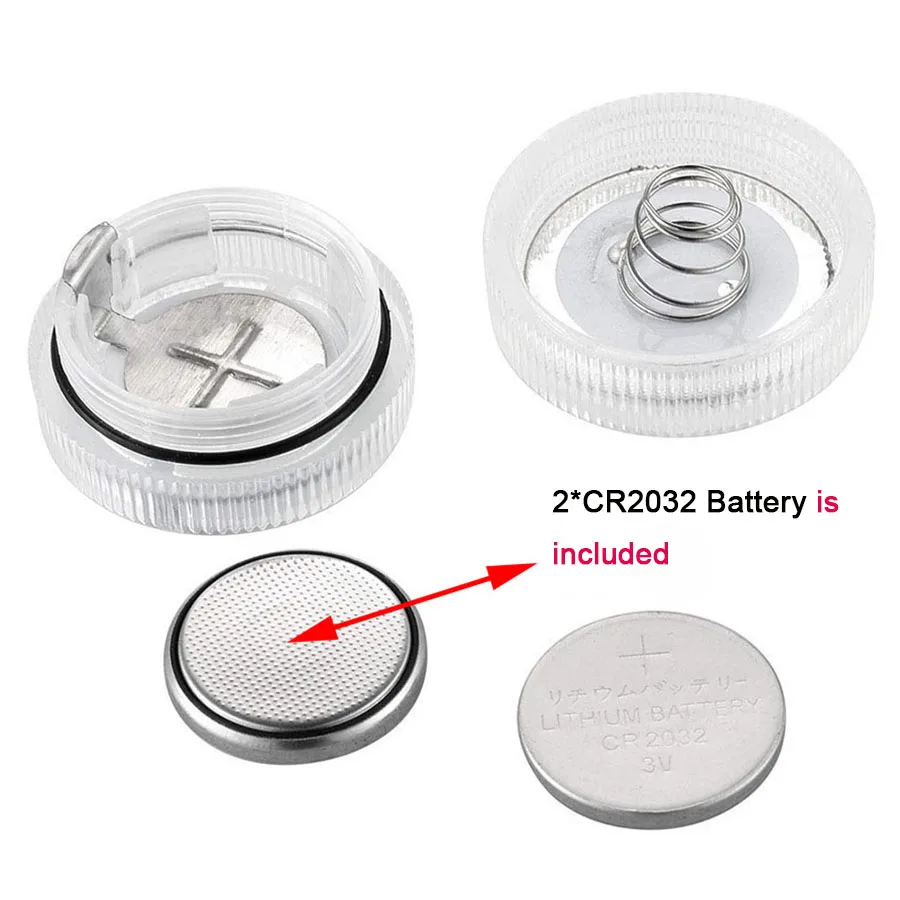 IP68 Waterproof Battery Operated Multi Color Submersible LED Underwater Light for Fish Tank Pond Swimming Pool Wedding Party