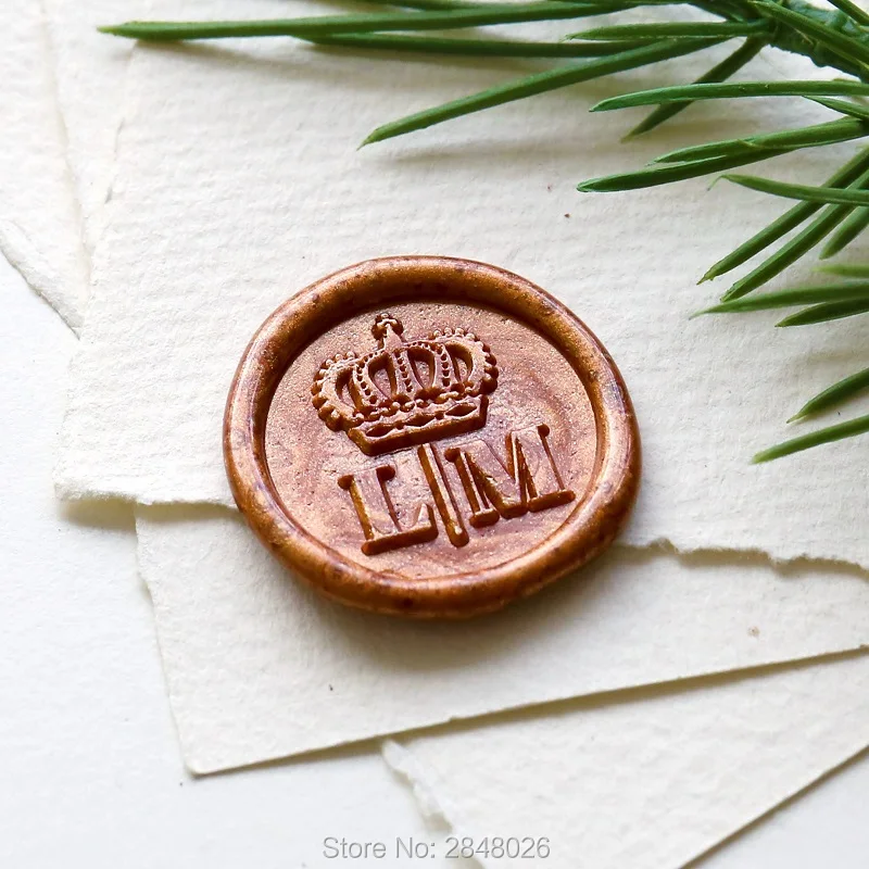 Custom   Initials with Crown Wax Seal Stamp,  wedding stamp gift, monogram  invitation seals,Scrapbooking stamp