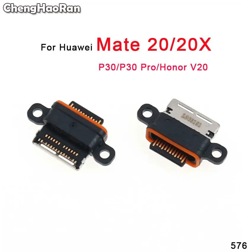 Chenghaئران 2 قطعة نوع-C شحن التوصيل حوض مايكرو USB جاك موصل المقبس ميناء لهواوي ماتي 20 20X 20 برو الشرف V20 P30 برو