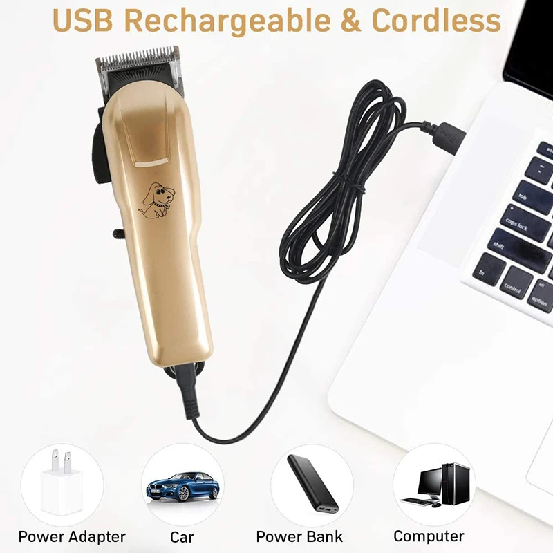 Imagem -03 - Benpaw-kit Profissional de Tosa para Cães e Gatos Cortador de Pelo Elétrico Recarregável Via Usb Baixo Ruído Seguro sem Fio