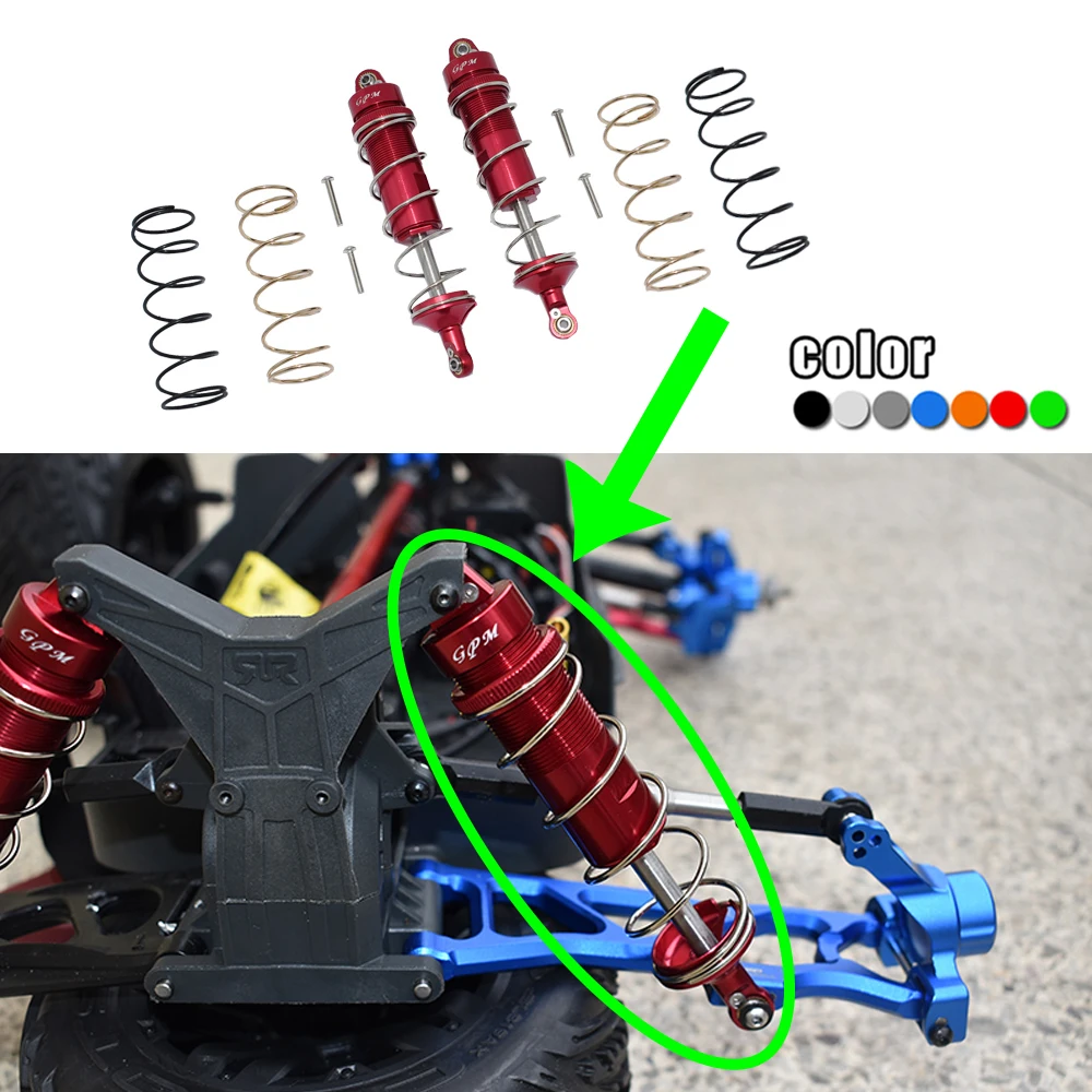 GPM aluminium Metal 120MM zagęszczony wiosna tylne amortyzatory dla ARRMA 1/10 KRATON 4X4 4S BLX ARA102690 MONSTER TRUCK