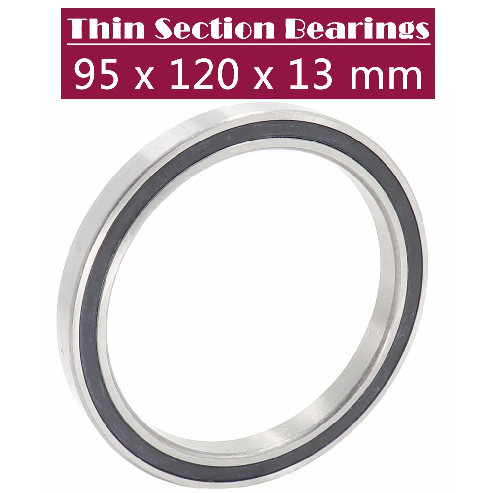 6819 2RS Bearing 95x120x13 mm (1 PC) - Metric Thin Section Bearing, 61819 RS 6819RS, Durable & Smooth Operation