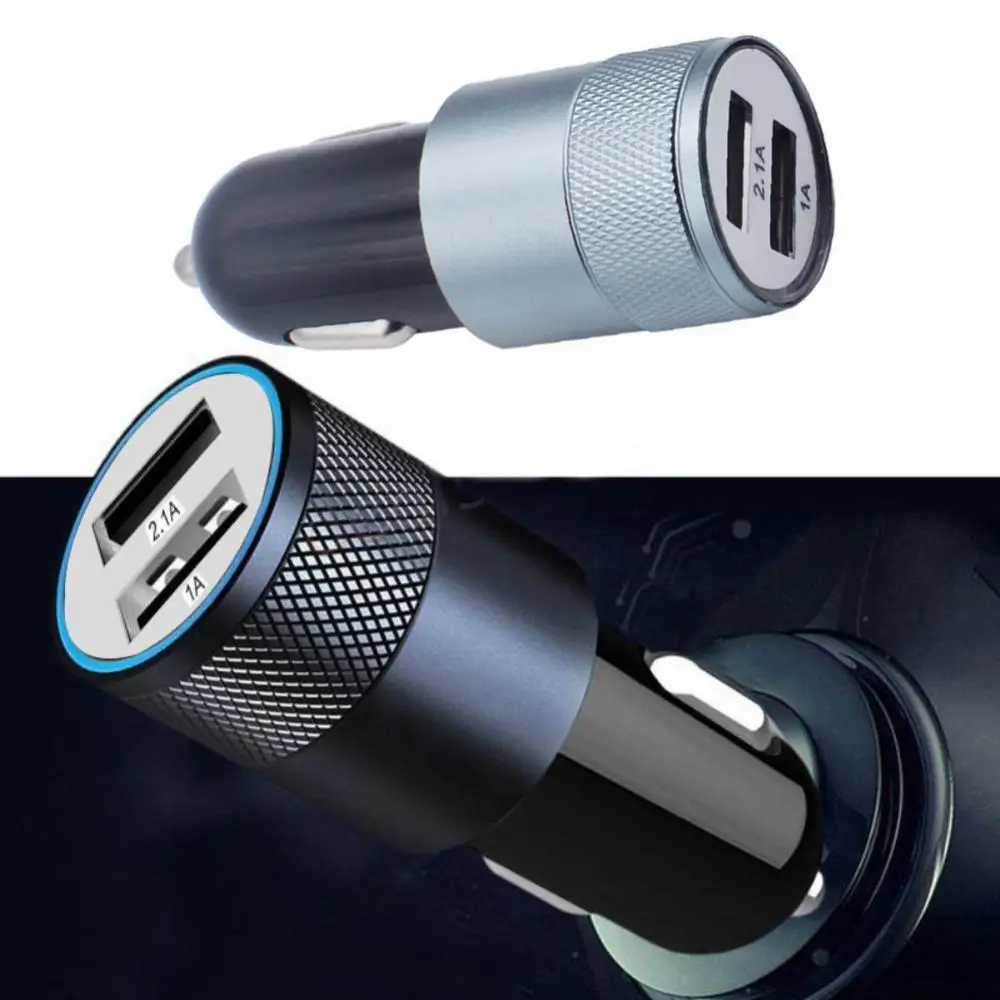 

LED 5V 2 1A Dual USB Fast Car Charger Adapter for iPhone Galaxy Tablet Cigarettes Lighter Car phone Charger